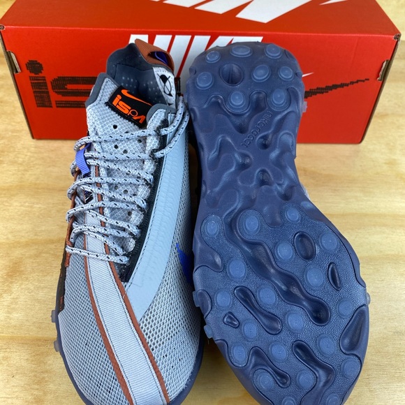 Nike React ISPA Wolf Grey Sapphire Dusty Peach - Picture 7 of 8